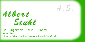 albert stuhl business card